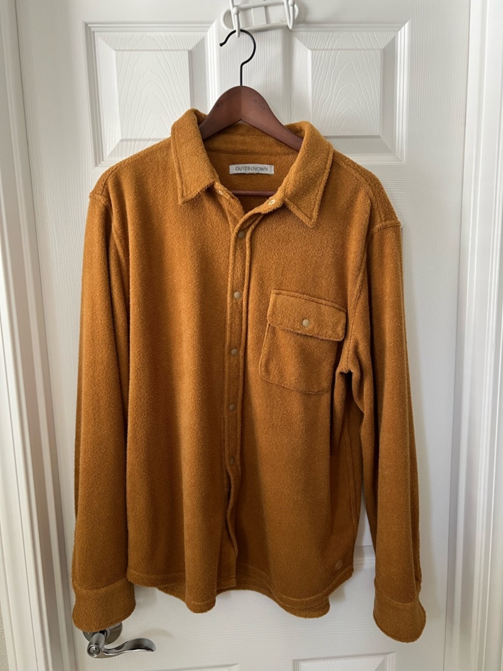 Outerknown Men’s Hightide Terry Cloth Snap Shirt Jacket